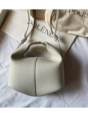 Polene Béri bag in textured chalk